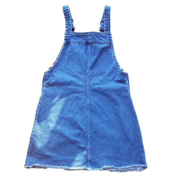 H&M Divided A-line Denim Jean Side Striped Overalls Romper Dress - Picture 4 of 12